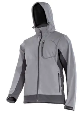Softshell jacket with hood, gray, size 2xl, ce, lahti