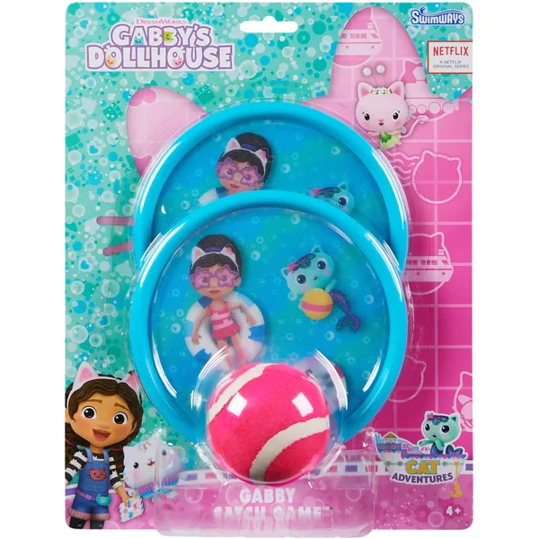 Swimways - Gabby''s Dollhouse Velcro ball game, catch ball game