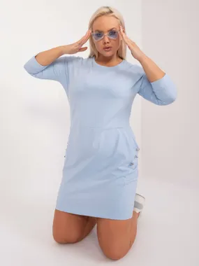 Women's light blue plus size dress