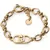 Stylish gold plated bracelet with Fashion logo LJ2202