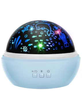Night lamp with a projector - blue LP16858