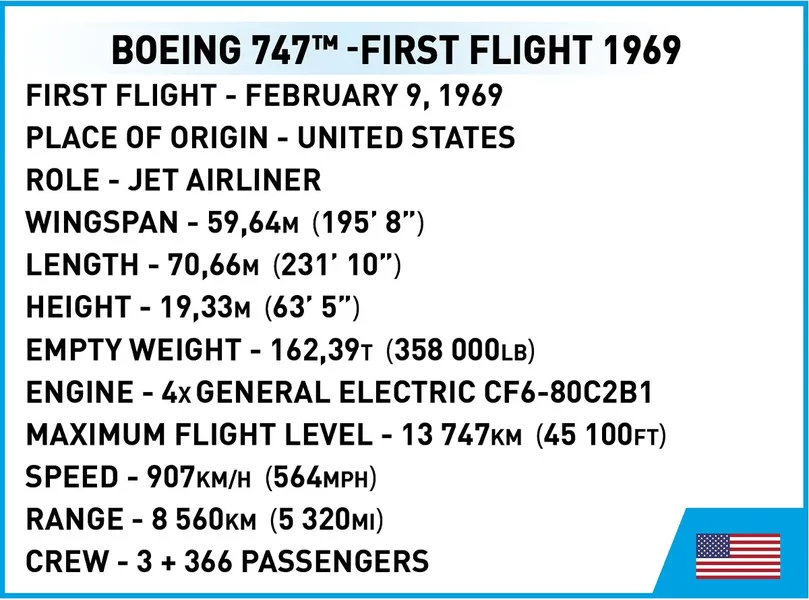 Blocks Boeing 747 First Flight 1969