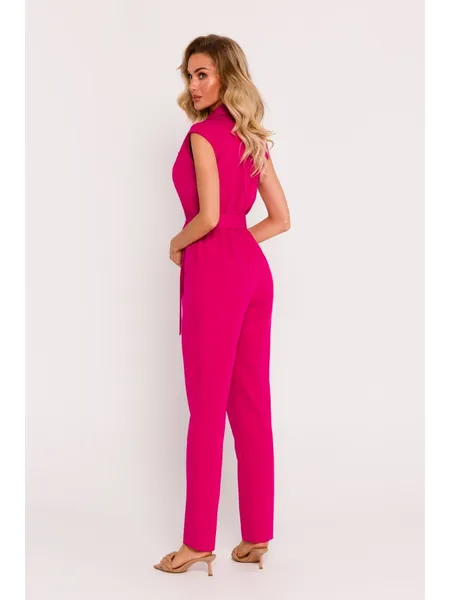 M780 Jumpsuit with decorative leg - fuchsia