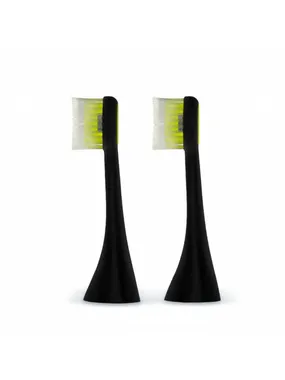 Spare heads for ToothWave Soft Small toothbrush Black 2 pcs
