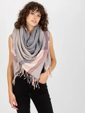 Women's gray-pink Scarf shawl / scarf / cowl