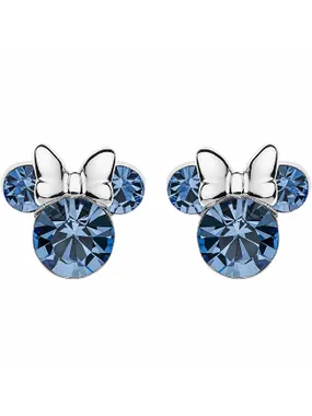 Glittering silver Minnie Mouse stud earrings ES00013SDECL.CS