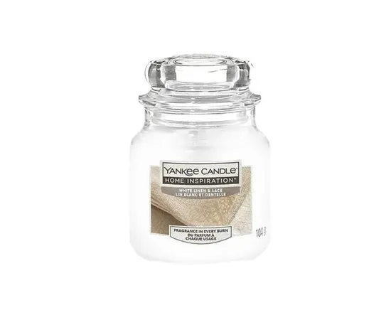 Scented candle Home Inspiration small White Linen & Lace 104 g