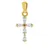 Gold pendant Cross with zircons 14/664.741ZIR