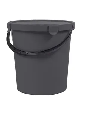 Plast Team Berry 5L bucket with lid, dark gray
