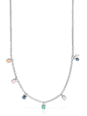 Playful silver necklace with pendants Icon Color 1002076100