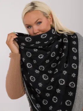 Women's gray-black Scarf shawl / scarf / cowl