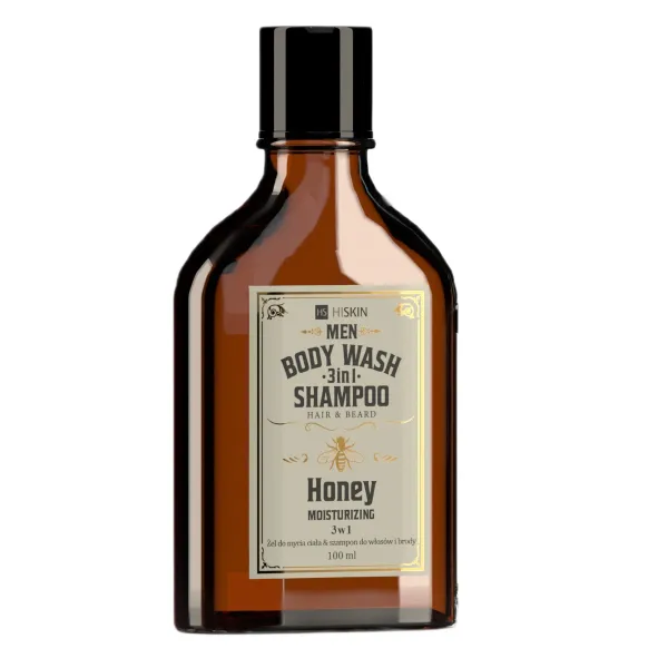 Men Whisky Body Wash and Shampoo for Hair and Beard 3in1 Honey 100ml