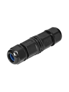 Straight cable connector IP68, 2x4mm2, 400V/25A