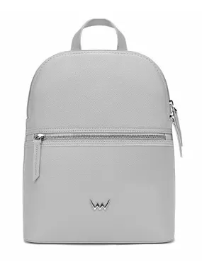 Women's leather backpack Heroy Grey