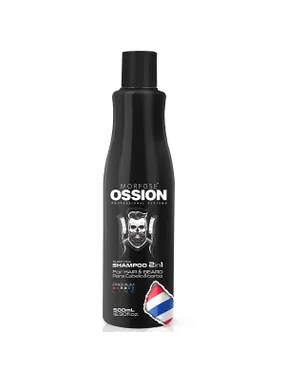 Ossion Premium Barber Purifying Shampoo 2in1 For Hair and Beard 2in1 shampoo for hair and beard 500ml