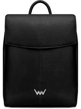 Women's leather backpack evasion black