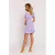 M784 Mini dress with a tie at the neckline - violet