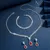 Women's Jewelry Set With Red Zircons Drop (Neckleca, Bracelet, Earrings)