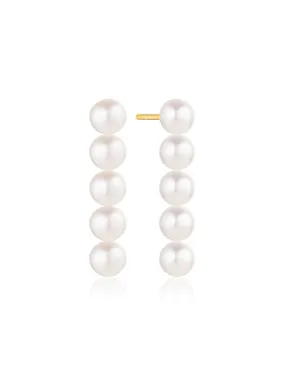 Charming gold-plated earrings with genuine Padua pearls SJ-E2446-P-YG