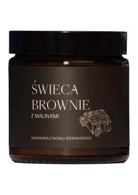 Candle brownie with raspberries 120ml