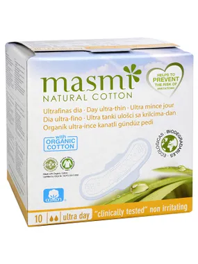 Ultrathin pads MASM organic cotton with wings 10 pieces