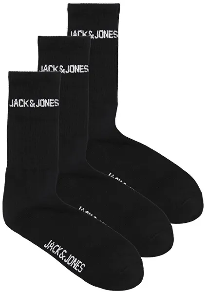 3 PACK - men's socks JACMELVIN 12260083 Black