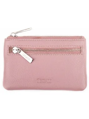 Leather mini wallet-key ring 7291 cameo rose