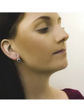 Romantic earrings in the shape of hearts AGUC1755