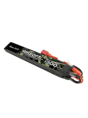 Gens ace 25C 1300mAh 2S1P 7.4V Saddle Airsoft Gun Lipo Battery with T Plug