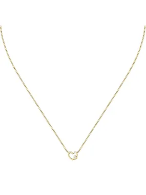 Gold plated heart necklace Silver LPS10AWV03