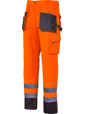 Black and orange high-visibility trousers, "xl", ce, lahti