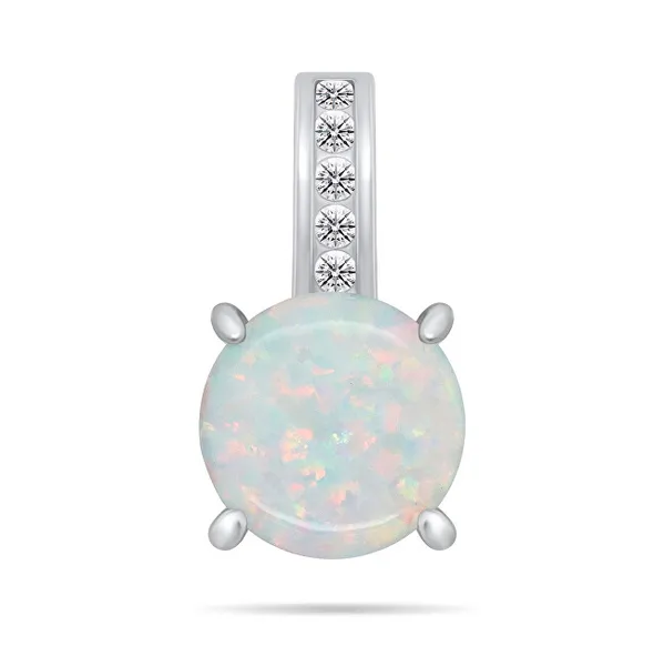 Timeless opal jewelry set SET246W (earrings, pendant)