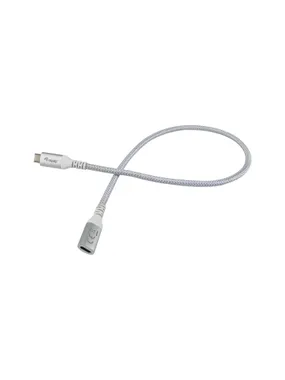 Aprīkojiet USB 3.2 Gen 2 C–C pagarinātāja kabeli, 1,0 m, M/F, 4K/60Hz, 10 Gbps, balts
