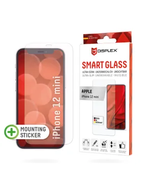 Displex Smart Glass (9H) priekš Apple iPhone 12 mini, montāžas uzlīme, neplīstošs, īpaši plāns, neredzams