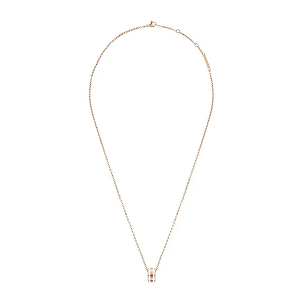 Stylish bronze necklace with round pendant Emalie Elan DW00400153
