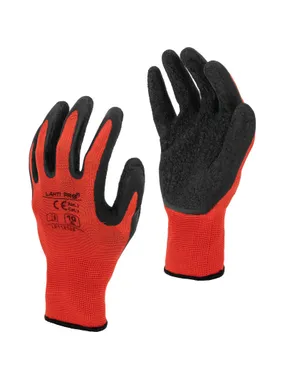 Black and red latex gloves. l211208p, 12 pairs, "8", ce, lahti