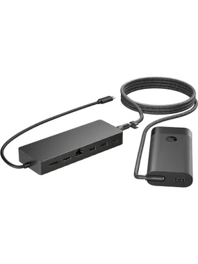 HP universālā USB-C centrmezgla un klēpjdatora lādētāja kombinācija