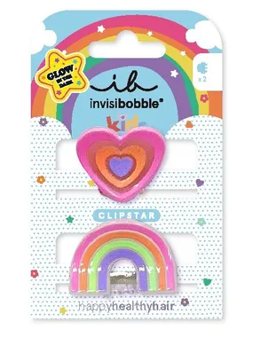Hair clips Clipstar Glow Happy Heart 2 pcs