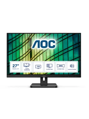 AOC E2 27E2QAE datora monitors 68,6 cm (27") 1920 x 1080 pikseļi Full HD LCD melns