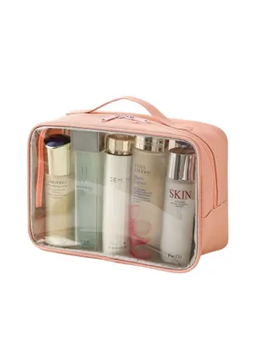 Beautician organizer for pink cosmetics