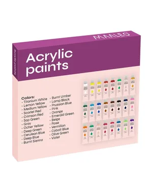 Acrylic paints 24 pcs - 12ml. Maaleo 20363