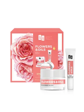 Flowers&Oils 65+ Lifting Effect set anti-wrinkle cream for day and night 50ml + anti-wrinkle cream for the eye and lip area 15ml