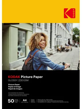 Kodak Picture Paper 230g 11.8 mil Glossy 4/6x100 (9891267)