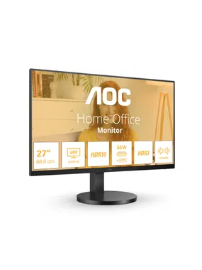 AOC B3 U27B3CF datora monitors 68,6 cm (27") 3840 x 2160 pikseļi 4K Ultra HD LCD melns