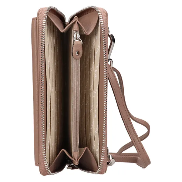 Women's leather crossbody bag BLC/5425 TAUPE