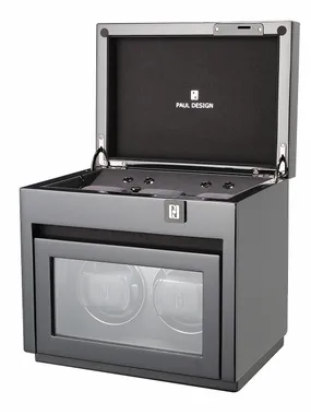 Paul Design Watch Winder Gentlemen 2+3 Black Highgloss 20095