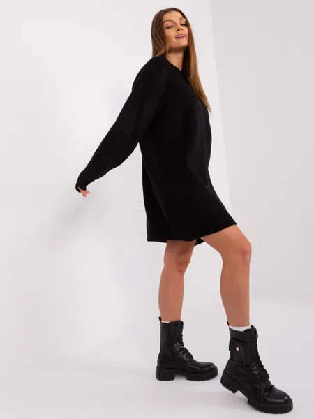 Women's black knit dress