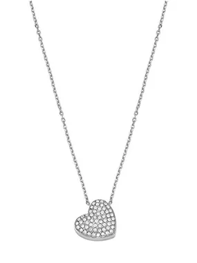 Sadie Romantic Steel Necklace with Crystals JF04674040