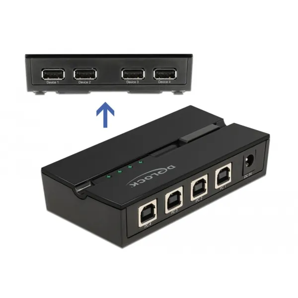 USB 2.0 switch for 4 PCs to 4 devices, USB switch