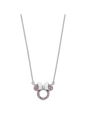 Minnie Mouse Sparkling Silver Necklace NS00048RZPL-157.CS